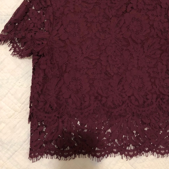 *SOLD* Lulus Burgundy Lace Dress - Picture 4 of 4